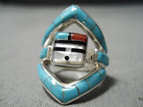 Important Don Dewa Vintage Native American Zuni Turquoise Sterling Silver Ring-Nativo Arts