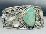 Dazzling Native American Navajo Royston Turquoise Sterling Silver Huge Bracelet-Nativo Arts