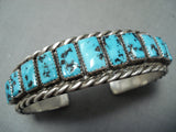 Excellent Vintage Native American Navajo Sleeping Beauty Turquoise Sterling Silver Bracelet-Nativo Arts