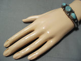 Very Important Native American Navajo Ella Linkin Turquoise Sterling Silver Bracelet-Nativo Arts