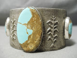 300 Gram #8 Turquoise Sterling Silver Bracelet Native American-Nativo Arts