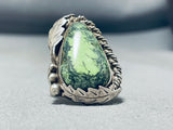 Unforgettable Vintage Native American Navajo Damale Turquoise Sterling Silver Ring-Nativo Arts