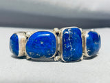 Midnight Sky Lapis Vintage Native American Navajo Sterling Silver Bracelet-Nativo Arts