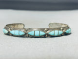 Unique Vintage Native American Zuni Turquoise Sterling Silver Bracelet-Nativo Arts