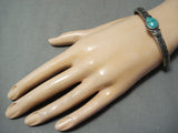 Important Sunny Reeves Native American Navajo Turquoise Sterling Silver Bracelet Cuff-Nativo Arts