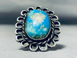 Superb Vintage Native American Navajo Turquoise Sterling Silver Ring-Nativo Arts
