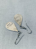 Important Exquisite Vintage Native American Zuni Abalone Sterling Silver Earrings-Nativo Arts