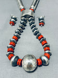 The Best Native American Navajo Spiny Oyster Sterling Silver Tubule Necklace-Nativo Arts