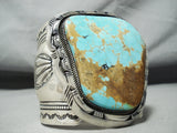 Biggest 300 Gram Vintage Native American Navajo #8 Turquoise Sterling Silver Bracelet-Nativo Arts
