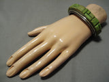 The Best Native American Navajo Gaspeite Sterling Silver Native American Navajo Inlay Bracelet-Nativo Arts