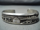 Incredible Vintage Native American Navajo Sterling Silver Storyteller Bracelet-Nativo Arts