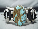 Fascinating Native American Navajo 8 Turquoise Sterling Silver Scorpions Bracelet-Nativo Arts