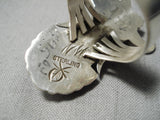 Striking Vintage Native American Navajo Old Kingman Sterling Silver Kachina Ring-Nativo Arts