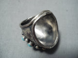 Incredible Native American Navajo Sleeping Beauty Turquoise Sterling Silver Ring-Nativo Arts