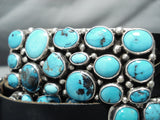 One Of The Best Vintage Native American Navajo Turquoise Cluster Sterling Silver Concho Belt-Nativo Arts