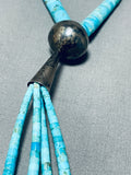 Native American Majestic Longer Vintage Santo Domingo Turquoise Heishi Sterling Silver Necklace-Nativo Arts