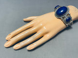 Midnight Sky Triple Lapis Vintage Native American Navajo Sterling Silver Bracelet-Nativo Arts