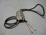Amazing Chief Navajo Sterling Silver Native American Sugulite Bolo Tie-Nativo Arts