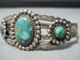 High Grade Vintage Native American Navajo Royston Turquoise Sterling Silver Bracelet Old-Nativo Arts