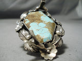 One Of The Craziest Native American #8 Turquoise Sterling Silver Ring-Nativo Arts