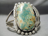Towering Vintage Native American Navajo Royston Turquoise Sterling Silver Bracelet Old-Nativo Arts