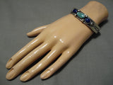 Native American Important Jeanette Dale Royston Turquoise Sterling Silver Bracelet Cuff-Nativo Arts