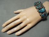 One Of The Best Vintage Museum Morenci Turquoise Native American Navajo Sterling Silver Bracelet-Nativo Arts