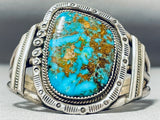 Johnny Johnson Vintage Native American Navajo Rare Turquoise Sterling Silver Bracelet-Nativo Arts