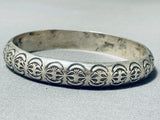 Tremendous Vintage Native American Navajo Sterling Silver Bangle Bracelet-Nativo Arts