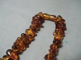 Astonishing Navajo Amber Necklace Native American-Nativo Arts