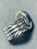 Important Ben Begaye (d) Vintage Native American Navajo Lapis Sterling Silver Ring-Nativo Arts