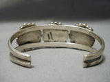 Incredible Vintage Native American Navajo Turquoise Teardrop Sterling Silver Bracelet-Nativo Arts