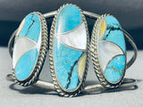 Best Nelson Lee Vintage Native American Navajo Turquoise Sterling Silver Inlay Bracelet-Nativo Arts