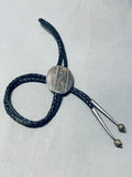 Important Wylie Vintage Native American Navajo Sterling Silver Bolo Tie-Nativo Arts