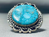 Important Tso Family Vintage Native American Navajo Webbed Turquoise Sterling Silver Ring-Nativo Arts