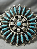 Incredible Vintage Native American Navajo Charlie John Turquoise Sterling Silver Bracelet-Nativo Arts