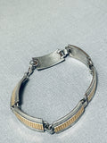 Phenomenal Nez Family Vintage Native American Navajo 14k Gold Sterling Silver Bracelet-Nativo Arts