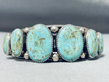 Tremendous Vintage Native American Navajo 6 Pilot Mountain Turquoise Sterling Silver Bracelet-Nativo Arts