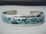 Pat Chee Important Vintage Native American Navajo Spider Turquoise Sterling Silver Bracelet-Nativo Arts