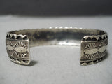 Very Intricate Silver Works Native American Navajo Coral Sterling Silver Bracelet Cuff-Nativo Arts