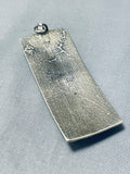 Important Tom Jackson Native American Navajo Turquoise Sterling Silver Geomtric Pendant-Nativo Arts