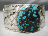 Opulent Native American Navajo Intense Spiderweb Turquoise Sterling Silver Bracelet-Nativo Arts