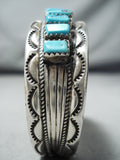 Tom Tso Vintage Native American Navajo Kingman Turquoise Sterling Silver Bracelet Old-Nativo Arts