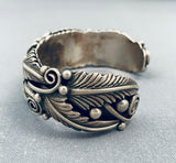 Breathtaking Aj Platero Vintage Native American Navajo Sterling Silver Bracelet-Nativo Arts