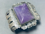 One Of The Best Ever Vintage Native American Navajo Sugulite Sterling Silver Bracelet-Nativo Arts