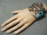 Native American Colossal Vintage Rare Last Chance Turquoise Sterling Silver Bracelet-Nativo Arts