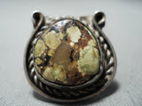 Wonderful Vintage Navajo Agate Sterling Silver Ring Native American Old-Nativo Arts