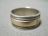 Amazing Vintage Native American Navajo 14k Gold Sterling Silver Ring-Nativo Arts