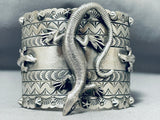 Colossal Gecko Native American Sterling Silver Bracelet Cuff-Nativo Arts