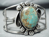 Excellent Vintage Native American Navajo Royston Turquoise Sterling Silver Bracelet Old-Nativo Arts